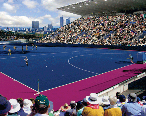 Dow resin for Olympic hockey pitches 