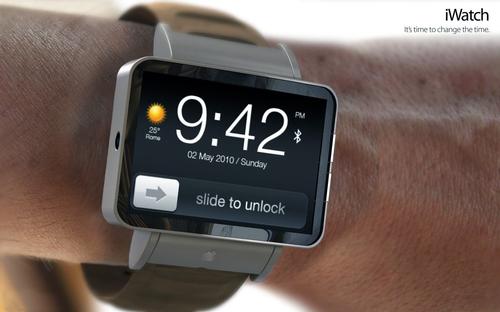 A mock-up of how the iWatch may look when it is finally released