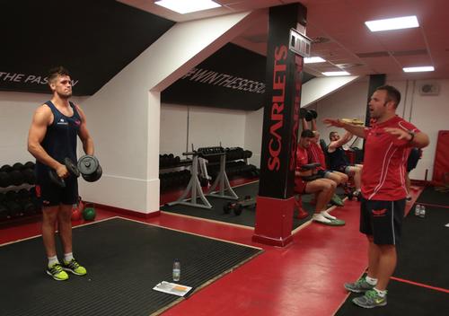 Scarlets rugby team kicks off season in new performance gym