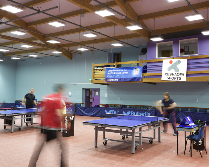 Jersey table tennis centre prepares for international games with lighting installation