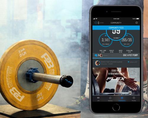 Flex tracks performance data from weight lifting training 
