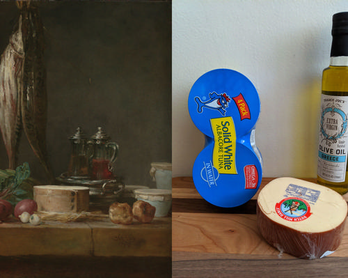 The museum challenged people at home to recreate a work of art using three items
