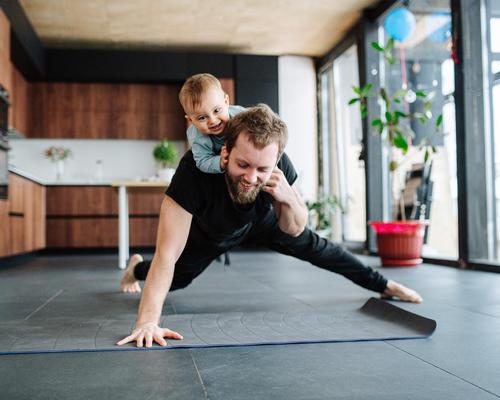 More than a third of those doing home-based fitness sessions do it with the children in their household
