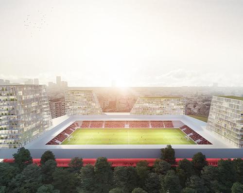 Moederscheim Moonen reveal plans for mixed-use towers at Rotterdam stadium 