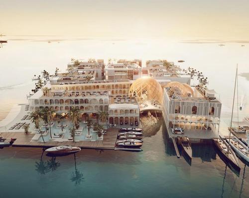 The Floating Venice hotel will feature a floating underwater spa
