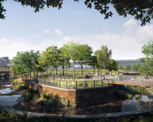 The new 6.5-acre green space will be the 'jewel in the crown' of the transformational Mayfield regeneration project