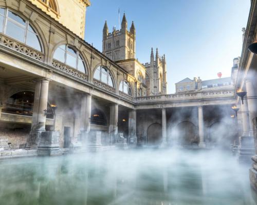 The city of Bath in South West England was originally founded by the Romans who used the natural hot springs as a thermal spa