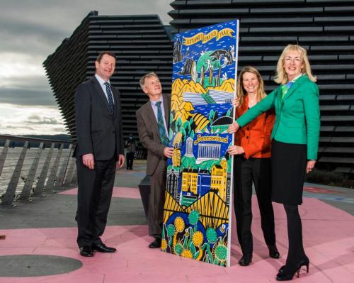 The trail was launched by Tourism Minister Ivan McKee (second from left) and VisitScotland