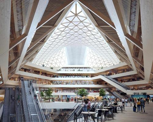 BIG and HOK's timber concept wins Zurich Airport competition
