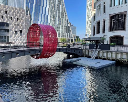 Open water swimming venue launched in London's Canary Wharf