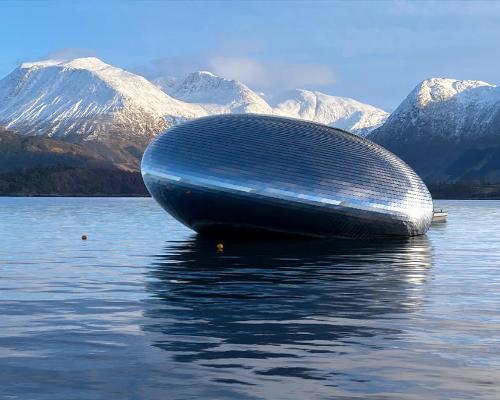 Floating Salmon Eye visitor attraction by Kvorning Design highlights sustainable aquaculture