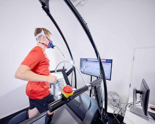 The Health Lab's treadmill is able to test running, cycling and wheelchair racing with an adjustable speed of up to 50km/h