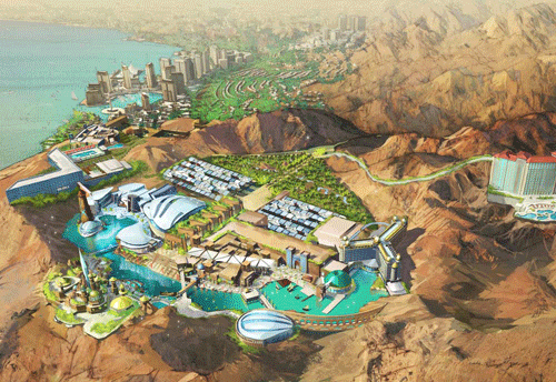 An artist's impression of the theme park
