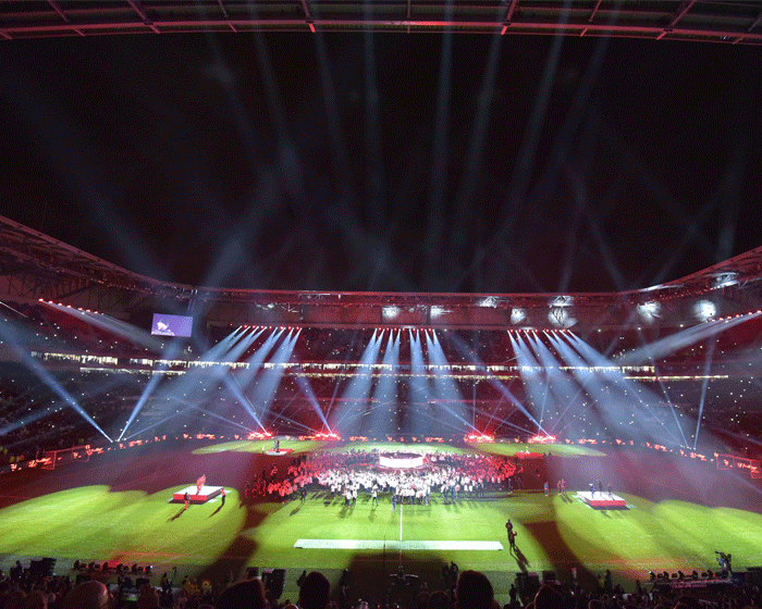 Robe’s moving lights set Grande Stade de Lyon ablaze at opening ceremony