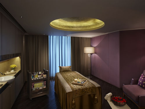 One of the spa treatment rooms at Leela Palace New Delhi