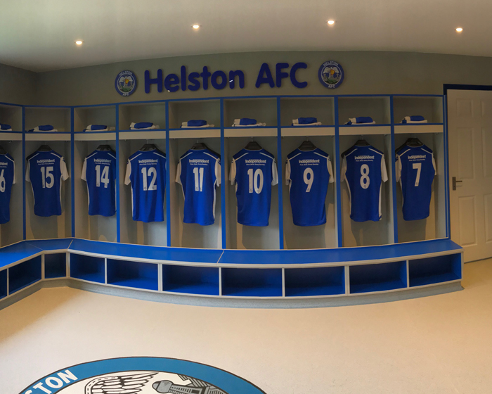 Crown Sports Lockers completes installation at Helston AFC