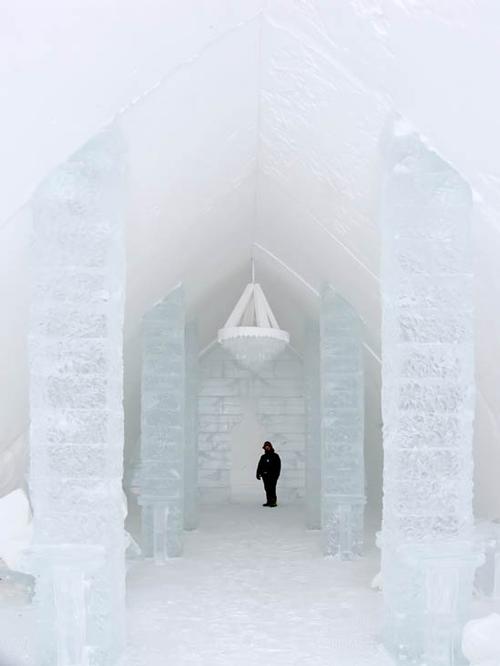 Sweden's Icehotel is made from 5,000 tonnes of harvested ice