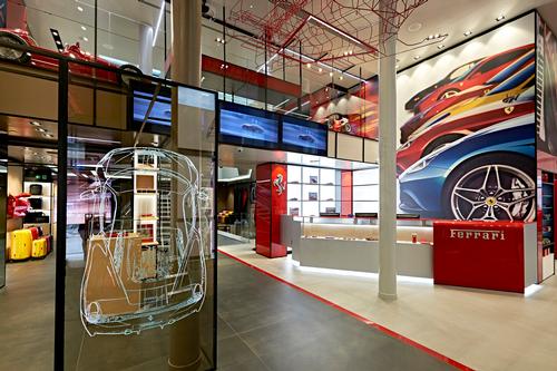 The Ferrari experience store format is expected to be rolled out across all 30 of Ferrari's existing stores