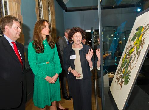 The Duchess views Audubon's Birds of America at the opening of the museum's Treasures Gallery in November last year