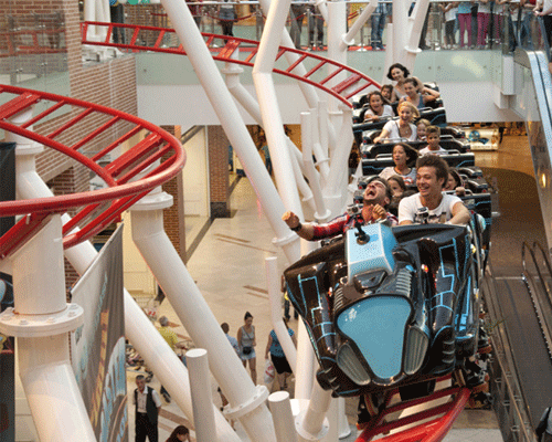 IE Park creates 125m-long indoor roller coaster for a Romanian mall
