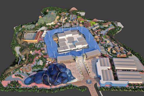 The theme park and resort would be one of top four largest in the world