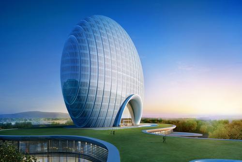 The 306-bedroom Yanqi Lake Kempinski Hotel Beijing forms part of the ambitious Yanqi Lake development
