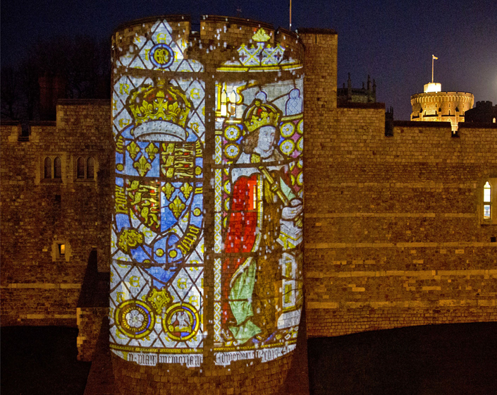Digital art specialists Projection Studio light up Windsor Castle for Christmas