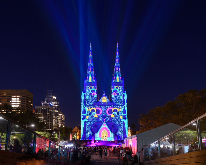 Sydney cathedral becomes canvas for TDC light display 