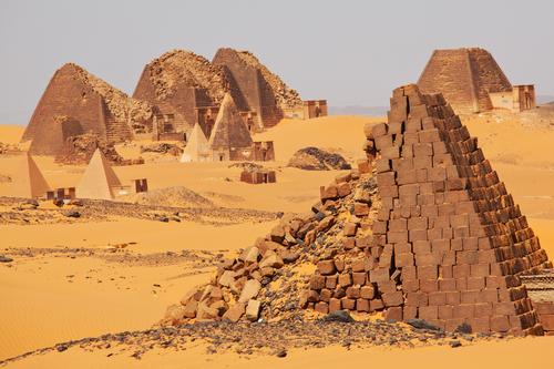 Sudan's ancient Meroe pyramids are among the country's best-known cultural treasures. 