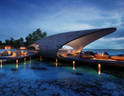 Exterior rendering of The St. Regis Vommuli Resort, Maldives