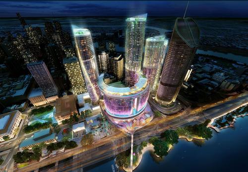 A rendering of the proposed plans for Queen's Wharf, by EEG. 