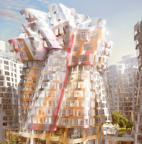 The phase three plans include Frank Gehry's distinctive 'flower building'