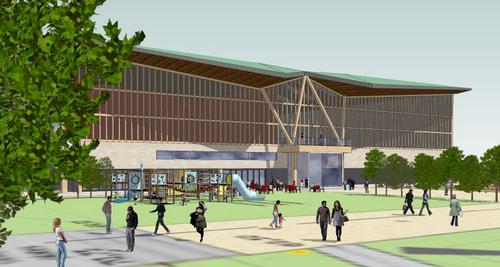 Exterior view of the proposed plans for the Crystal Palace Sports Centre