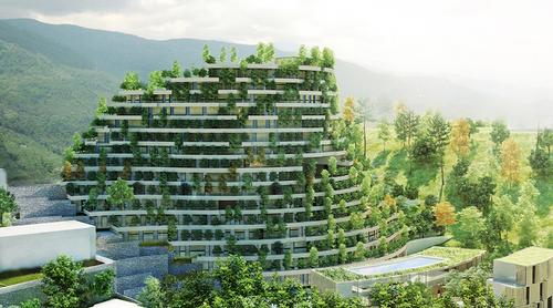 Stefano Boeri designs vertical forest hotel for Cachet resort in China