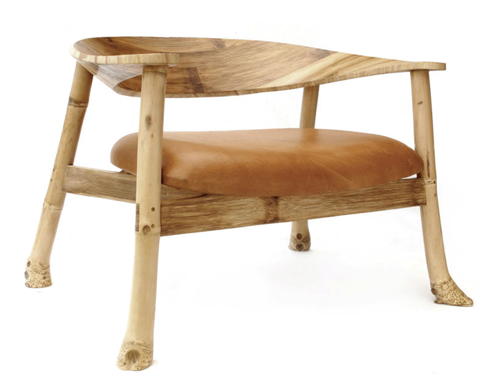 Ibuku's bamboo furniture collection gives a warm, natural feel