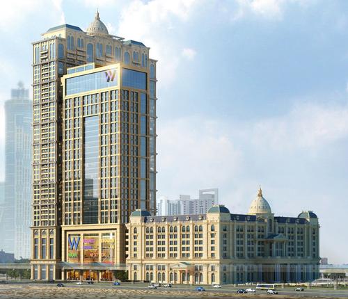The 234-bedroom St. Regis is the first of three hotels scheduled to open in the multi-use Al Habtoor City