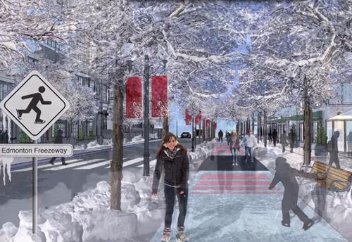An artist's rendering of how the Freezeway could look