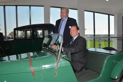 Museum chairman John Haynes (left) with Ed Vaizey MP, UK minister for culture, communications and creative industries, who opened the museum
