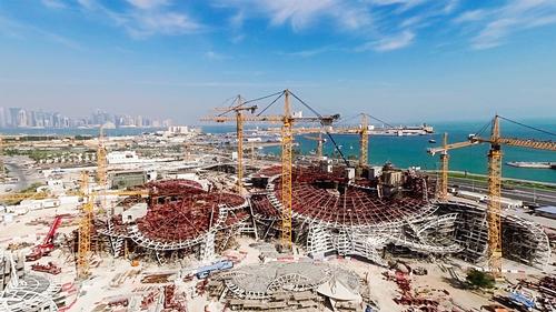 The under-construction National Museum of Qatar is one of the emirate's ongoing developments
