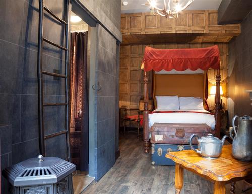 The hotel aims to complete the experience for Harry Potter fans with its themed wizard chambers