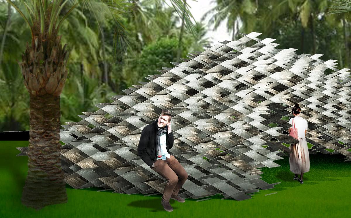 The Aluminum Cloud Pavilion by Kengo Kuma