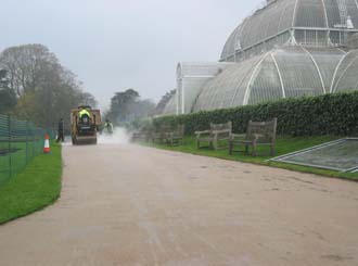 Making tracks to the Palm House