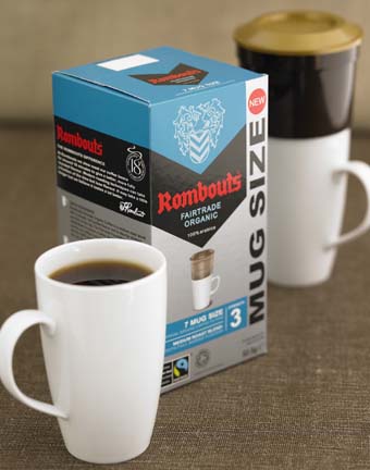 Rombouts mugs up for charity
