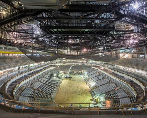 Rogers Place hockey and concert arena takes shape in Edmonton, Canada