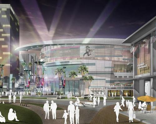 The proposed 18,000-capacity arena will sit in the middle of the ambitious new district