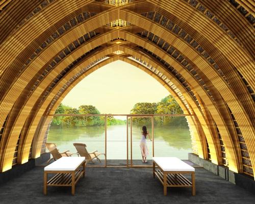 Vo Trong Nghia designs floating bamboo spa on Vietnamese island