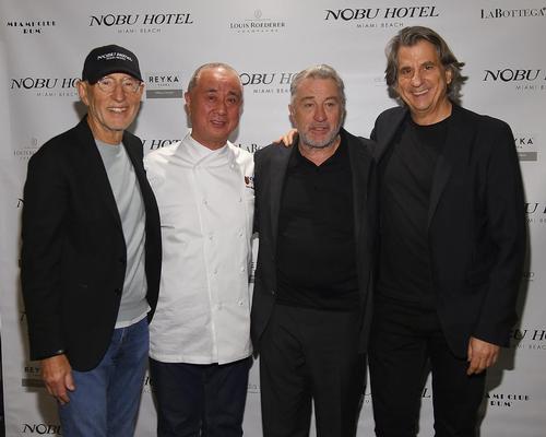 Meier Teper, Nobu Matsuhisa, Robert De Niro and interior designer David Rockwell have collaborated once more to open a Nobu Hotel in Miami Beach