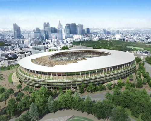 Kuma chose a wooden lattice design for the stadium that evokes traditional styles seen in 
Japanese shrines and pagodas