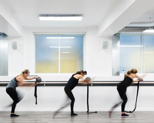 The 3,000sq ft (278sq m) club is a contemporary space for Xtend Barre’s 'adrenaline-fuelled' training classes 