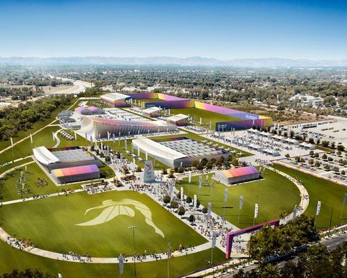 In keeping with LA’s sustainability-first and low-risk pitch for the Games, the Valley Sports Park is comprised of temporary facilities combined with existing venues